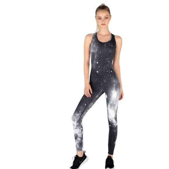 BLACKMILK‎ galaxy space mono heroine crossback jumpsuit RARE XL - Picture 1 of 10